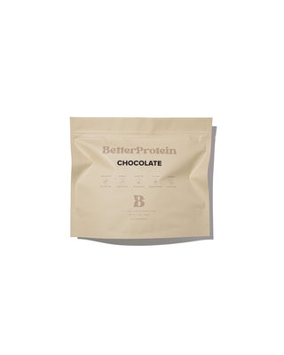 A bag with the words BetterProtein Chocolate on it