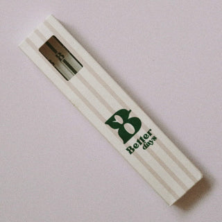 Glass Striped Straws, 3 pack