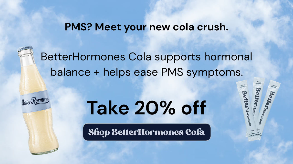 BetterHormones Cola announcement for 20% off